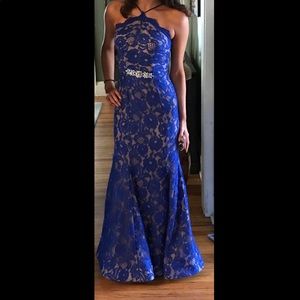 blue prom dress